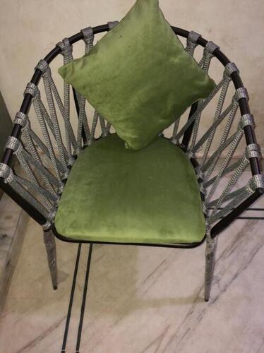 iron cushion restaurent cafe chair with rope