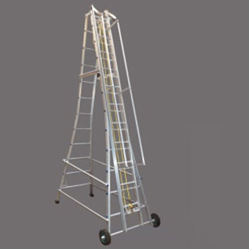 High Quality Aluminium Telescopic Wheeled Ladder