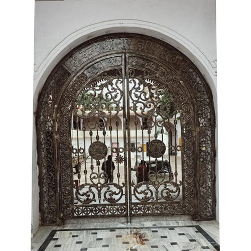 Brown Cast Iron Garden Gate