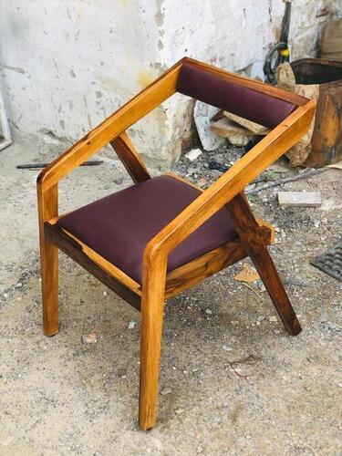 mango wood cushion normal arm chair for restaurants and cafe