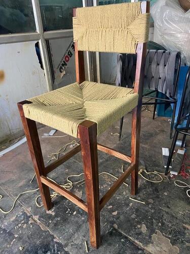 wooden  rope bar chair for restaurant cafe