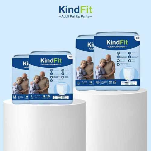 White Kind Fit Adult Diaper
