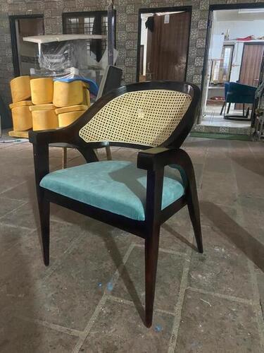 wooden with cushion cane chair for rastaurant cafe