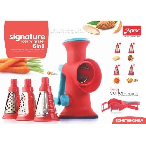 Multiple Colour Signature Rotary Grater (6 In 1)