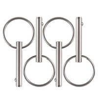 Ball Lock Pin Detent Pin - Spring Steel, Steel & Stainless Steel, Silver Color, Round Head | Grade A Quality, Powder Coated Surface, Industrial Use