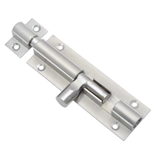 8 Inch Tower Bolt - Steel, 8x3/8 Inches | Silver Plated, Durable Design, Multi-Point Operation, For Industrial Hardware Fitting