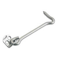 Heavy Steel Gate Hook - Stainless Steel, Various Sizes From 2 To 6 Inches, Silver Finish, Ideal For Secure Gate Fittings