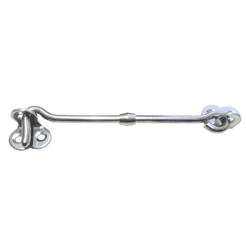 Heavy Steel Fancy Gate Hook - Stainless Steel, Various Sizes from 2 to 6 Inches, Silver Color, Ideal for Door Fittings