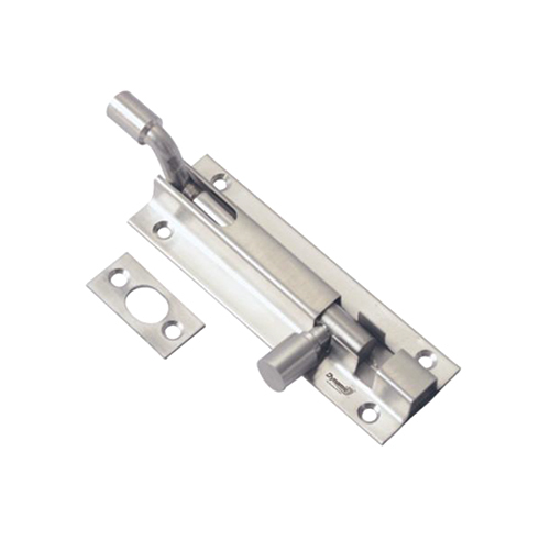 10 MM Marble Steel Tower Bolt - Heavy Duty Steel, 4x10mm to 12x10mm Sizes, Silver Color, Plated Surface Treatment | Industrial Hardware Fitting