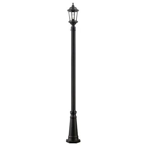 Black Modern Round Lamp Post