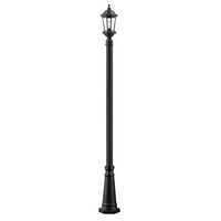Modern Round Lamp Post - Color: Black