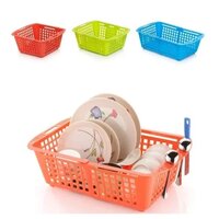 Multiple Colour Rectangular Plastic Folding Kitchen Basket Tray