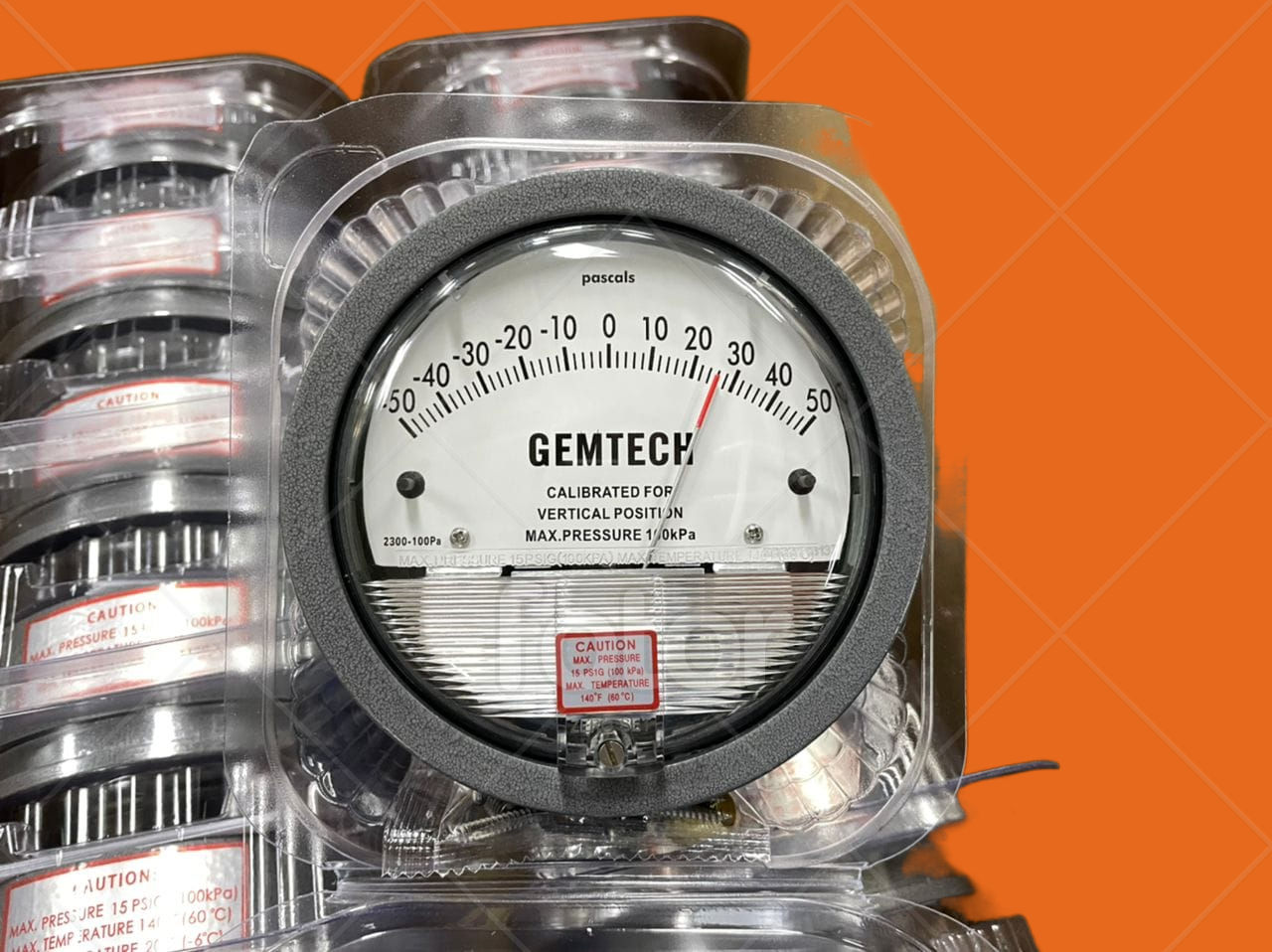 GEMTECH Differential Magnehelic Pressure Gauge Range 0-50 MM