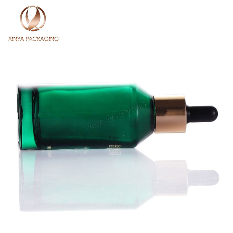 30-50-100ml green clear transparent frosted matte dropper glass bottle foundation serum eseential oil skincare makeup beauty cosmetic packaging