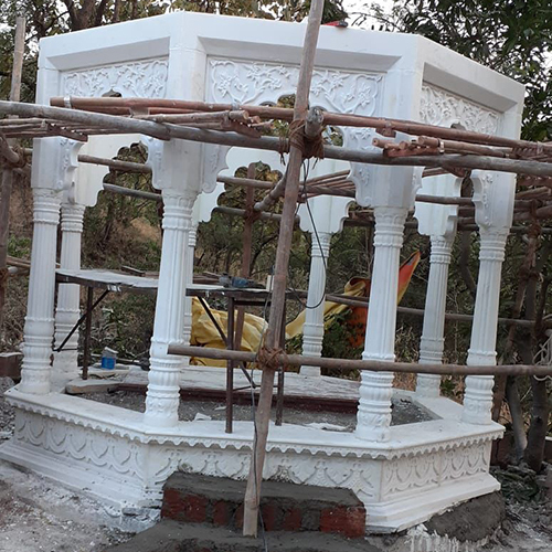 Makrana White Marble Chatri For Pooja Mandir