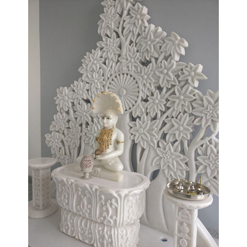 White Marble Jain Pooja Mandir