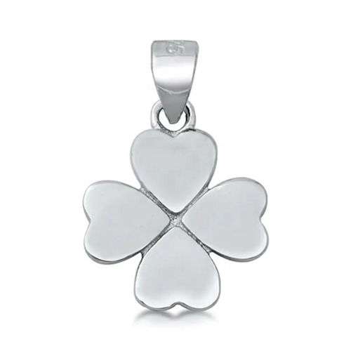 925 Sterling Silver Handcrafted Clover Plain Pendant Jewelry Christmas Gift Valentine Gifts