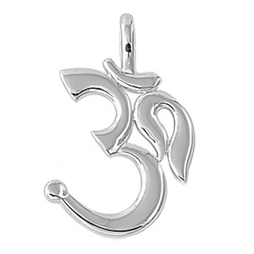 925 Sterling Silver Handmade Silver Goddess OM Pendant