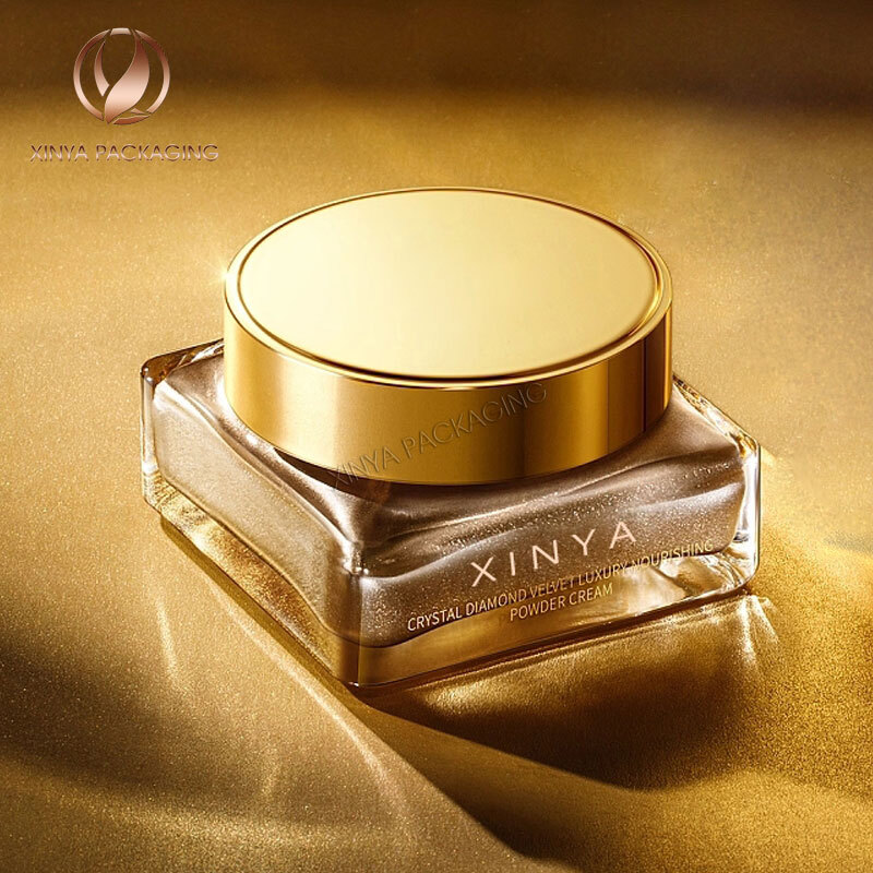 15g square thick replaceable bb cushion foundation glass bottle skincare makeup cosmetic packaging