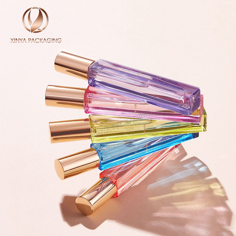 10ml square round thick Glass Bottle perfume pump spray toner roller spliter sample bottle for skincare cosmetic packaging personal care