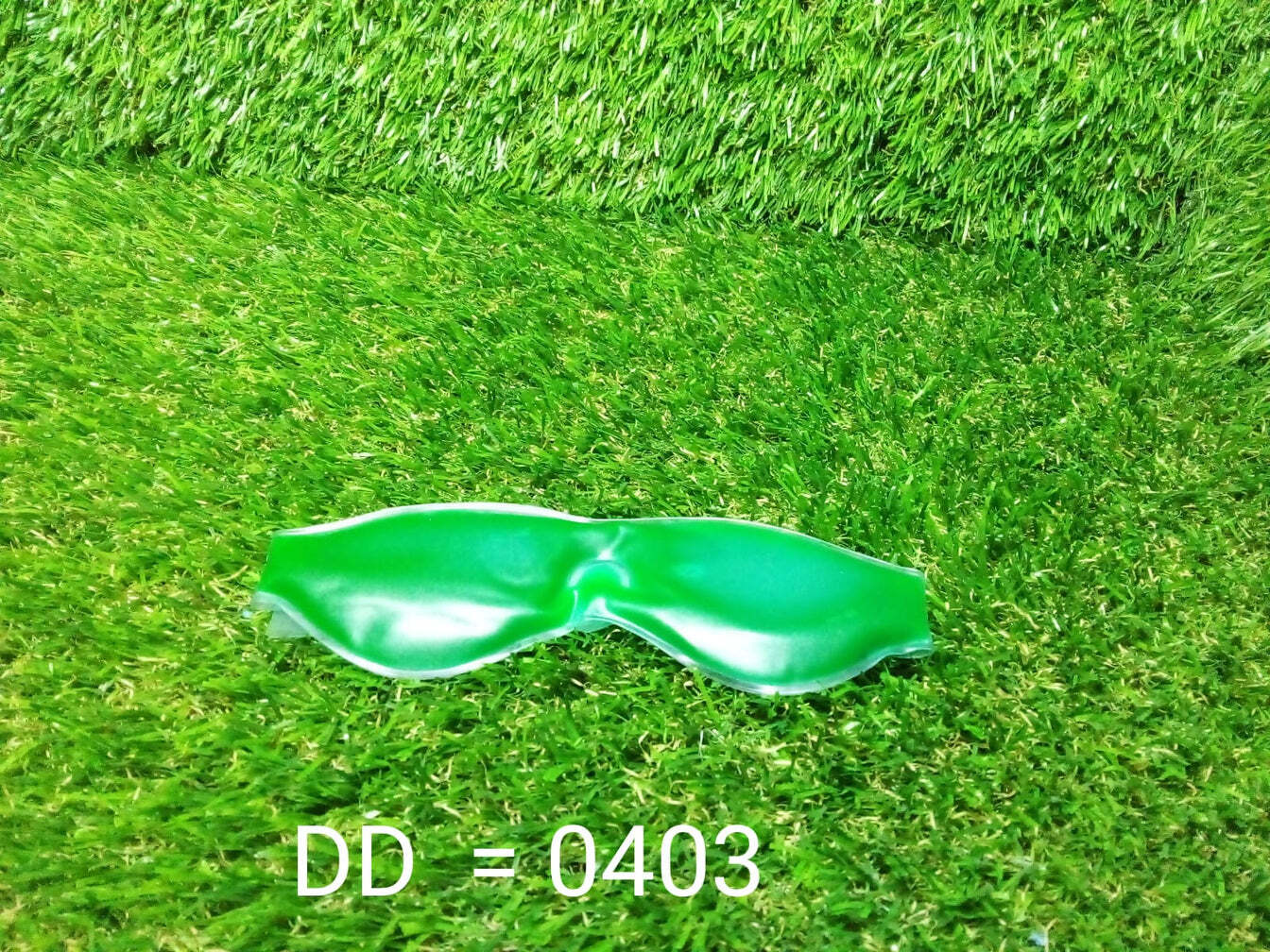 COLD EYE MASK WITH STICK-ON STRAPS (GREEN) (0403)