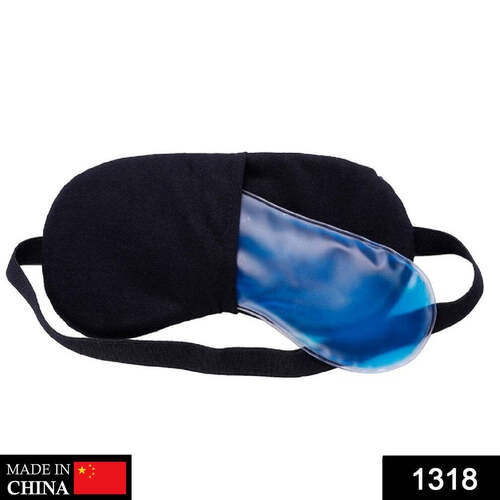 EYE MASK WITH ICE PACK SLEEPING MASK FOR MULTIPURPOSE USE (1318) - Black Color | Weight: 150g, Designed for Versatile Comfort and Relaxation