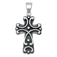 925 Sterling Silver Handcrafted Beautiful Cross Pendant Gender: Women