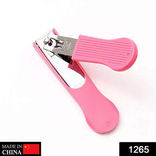 NAIL CUTTER FOR EVERY AGE GROUP (1265) - Reinforced Lever Design, 100 Grams, Multi-Assorted Colors | Enclosed Nail File & Grime Remover, Robusut Grooming Tool