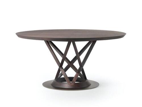 IRON  with wooden round top table  for rastaurants cafe