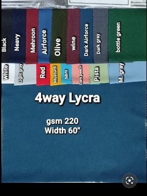 Plain Zurich fourway lycra fabric for lower