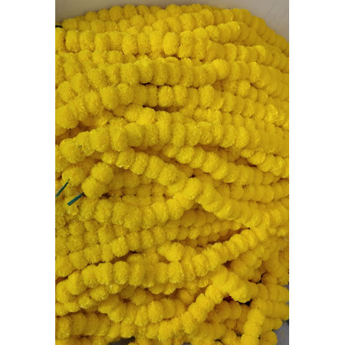 Eco-friendly Yellow Color Marigold Flower Ladi