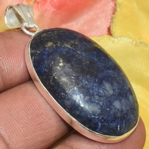 925 Sterling Silver Handmade Natural Lapis Lazuli Gemstone Solid Silver Pendant