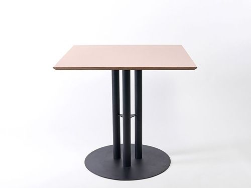 metal with wooden top table for restaurant and cafe