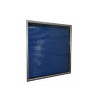 Metal Motorised Sandwich Glass Blind For Window - Glass And Aluminum, 1200 Mm Height, Blue Color | Automatic Light Control, Manual And Motorized Options