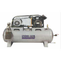 Reciprocating Indo Air Vacuum Compressor - Mild Steel, 1000l Capacity, 20 Hp Motor, Horizontal Shape, Powder Coated Finish | Industrial Usage, 240 Volt Voltage