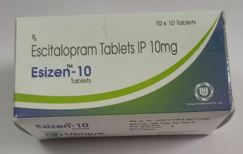 Esizen 10 (Escitalopram Oxalate Tablet Ip 10Mg) - Drug Type: General Medicines