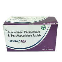 Ufinac SP Tablets ( Aceclofenac paracetamol and serratiopeptidase