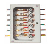 Medical Zonal Valve Box - Powder Coated Steel, Clear Polycarbonate Panel, Grey | Modular, 1-6 Valves, Color-coded Labels, Alarm Integration