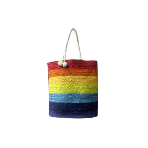 Multicolour Kft-03 Jute Braided Bag