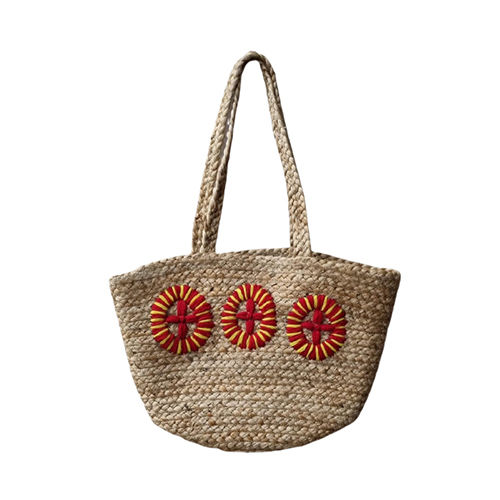 KFT-06 Embroided Jute Braided Bag