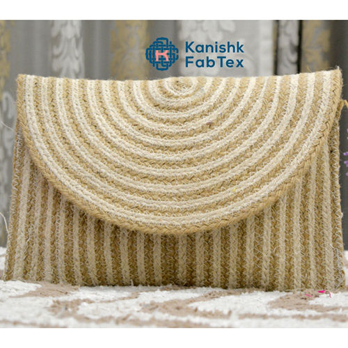 KFT-48 Jute And Cotton Braided Clutch Bag