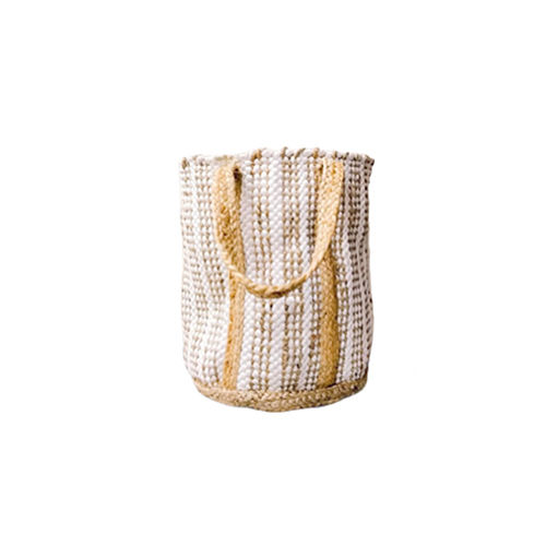 KFT-89 Jute And Chindi Braided Jute Bag