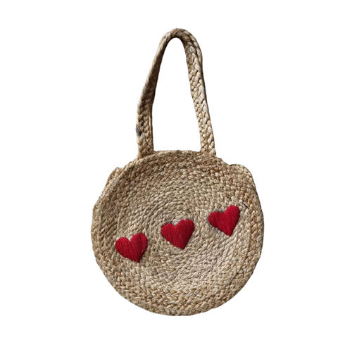 KFT-91 Embroided Jute Braided Bag