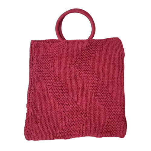 Handmade Knit Handbag, lovely Crochet Tote Bag, small cherry Knitted  Handbags,Weave Handbags,Weave Handbags - Shoulder Bags