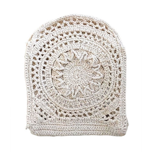 Cream Kft-37 Cotton Crochet Bag