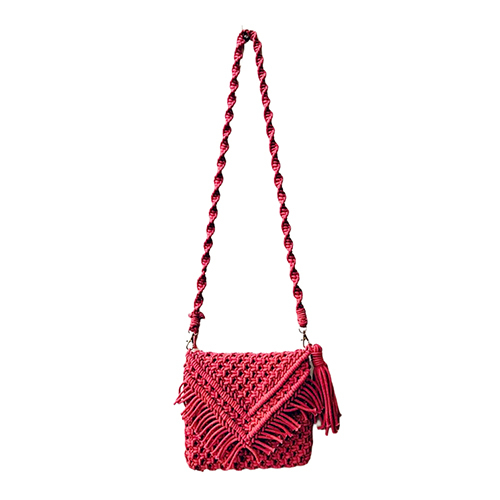 KFT-55 Cotton Macrame Crochet Clutch Bag