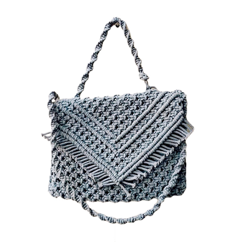 KFT-72 Cotton Macrame Crochet Clutch Bag