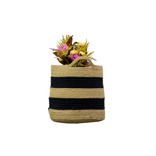 KFT BAS 04 Jute And Cotton Braided Basket