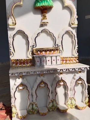 White Jain Pooja Mandir