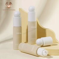 30ml round ball cap pump glass bottle foundation concealer sunscreen lotion primer skincare beauty makeup cosmetic packaging